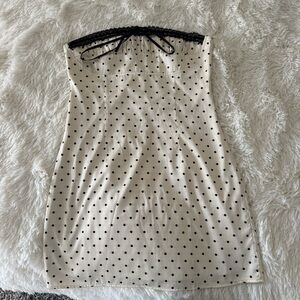 Polka Dot Strapless Dress